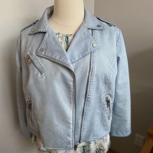 NWT faux leather moto jacket, Chico’s 3 petite
